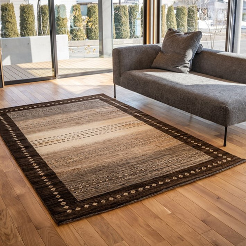 高級ラグ　インテリア　カーペット　ラグ サヤンサヤン キリム ラグ 約 3 畳 193×250 cm ベージュ ネイビー