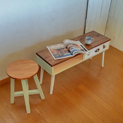 飛騨の家具 サイドテーブル(巾45㎝) ST-45 イバタインテリア ロー