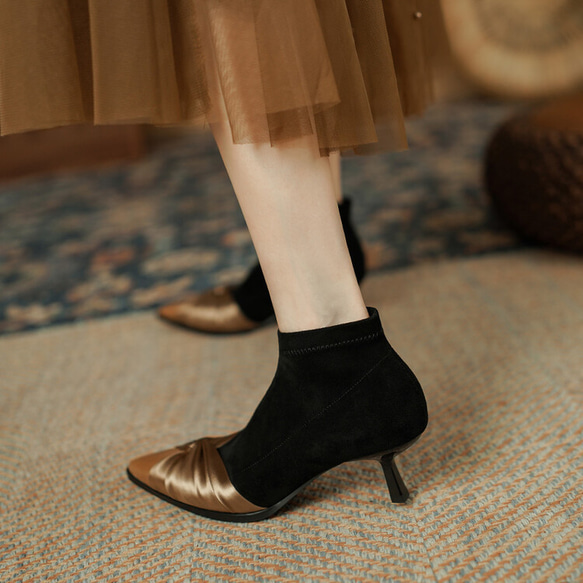 24 新款女士柔軟真皮鞋高跟鞋 22 公分-25 公分 #903⭐免運費⭐ 第8張的照片