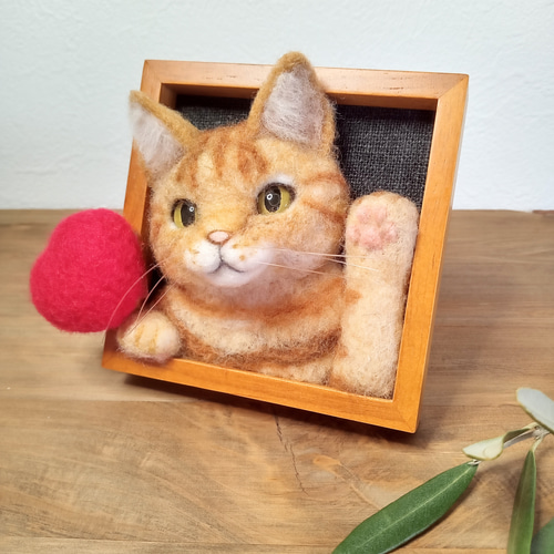 羊毛フェルト 猫 可動ねこ 羊毛フェルト にじいろ 羊毛フェルト