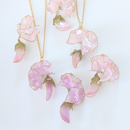 スイートピー❀プリンセスネックレス ネックレス・ペンダント