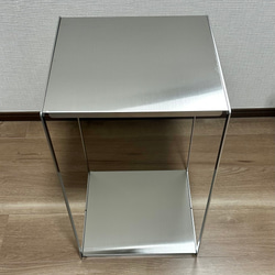 ミニマルサイドテーブル/コーヒーテーブル　ステンレス製 3枚目の画像