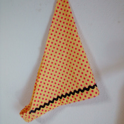 　ドット柄　子供エプロン三角巾セット　　　　　　　　　女の子　(１２０ー１３０） 6枚目の画像
