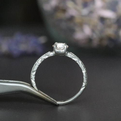 天然モルガナイト0.5カラットのシルバーリング シルバー925 指輪