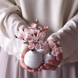 ◆粘土のお花◆　桜　【raderフラワーベース】S934 2枚目の画像