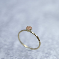 季節碎片小指戒指印加玫瑰 K18 黃金 第3張的照片