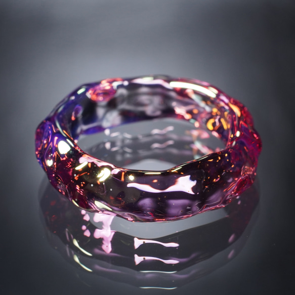 ガラスの氷　Pink Gold Ring　【YASUDA GLASS】 2枚目の画像