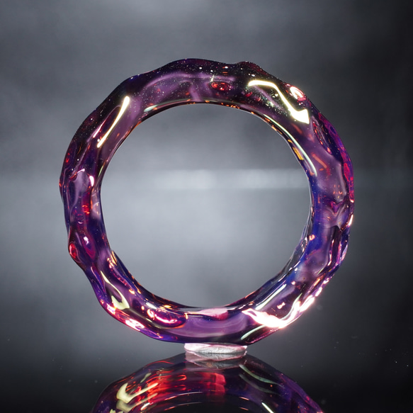 ガラスの氷　Pink Gold Ring　【YASUDA GLASS】 3枚目の画像