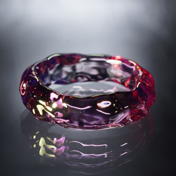 ガラスの氷　Pink Gold Ring　【YASUDA GLASS】 1枚目の画像