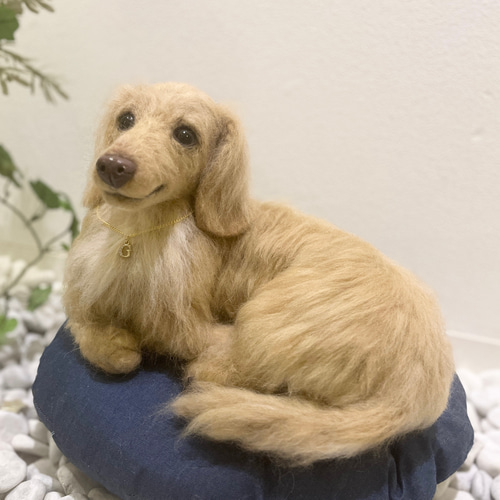 オーダー 犬 ダックス 羊毛フェルト 世界でたった一つ♡たまには抱っこ