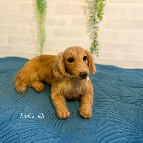 オーダー 犬 ダックス 羊毛フェルト 世界でたった一つ♡たまには抱っこ