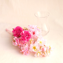 ＊桜とラナンキュラスのミニブーケ～ピンク＊【春】＜アーティフィシャルフラワー＞ 5枚目の画像