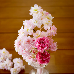 ＊桜とラナンキュラスのミニブーケ～ピンク＊【春】＜アーティフィシャルフラワー＞ 8枚目の画像