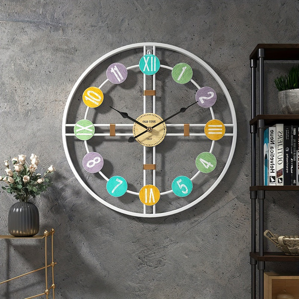 壁掛け 時計 ユニーク 中空デザイン 静音 アナログ おしゃれ かわいい 掛け時計 ウォール クロック cht-1546 5枚目の画像