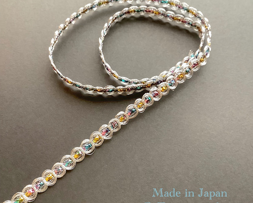工場直販価格【日本製】30m☆ラメムカデ（リーフ）柄ブレード　ゴールド　反売り 工場直販価格【日本製】30m☆ラメムカデ（リーフ）柄ブレード