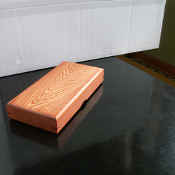 ●Newサイズ変更　屋久杉　無垢　大きな筆箱　ペンケース　宝くじ箱　小物入れ　木製　K296 1枚目の画像