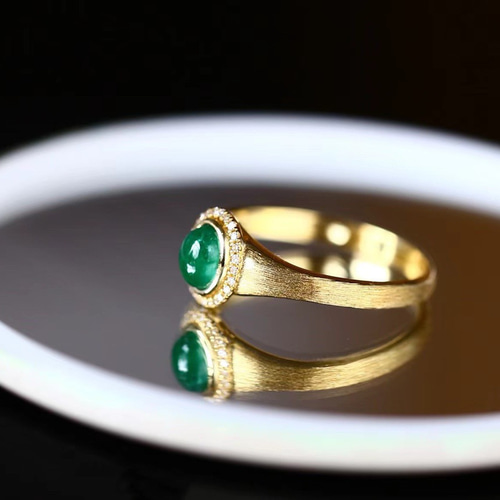 愛の成就」K18 天然エメラルド ダイヤモンド 春 並び無い 高貴 5月  
