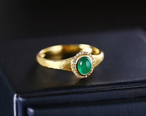 愛の成就」K18 天然エメラルド ダイヤモンド 春 並び無い 高貴 5月  
