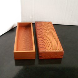 ●Newサイズ変更　屋久杉　無垢　木製　筆箱　ペンケース　小物入れ　K292 9枚目の画像