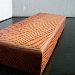 ●Newサイズ変更　屋久杉　無垢　木製　筆箱　ペンケース　小物入れ　K292 6枚目の画像
