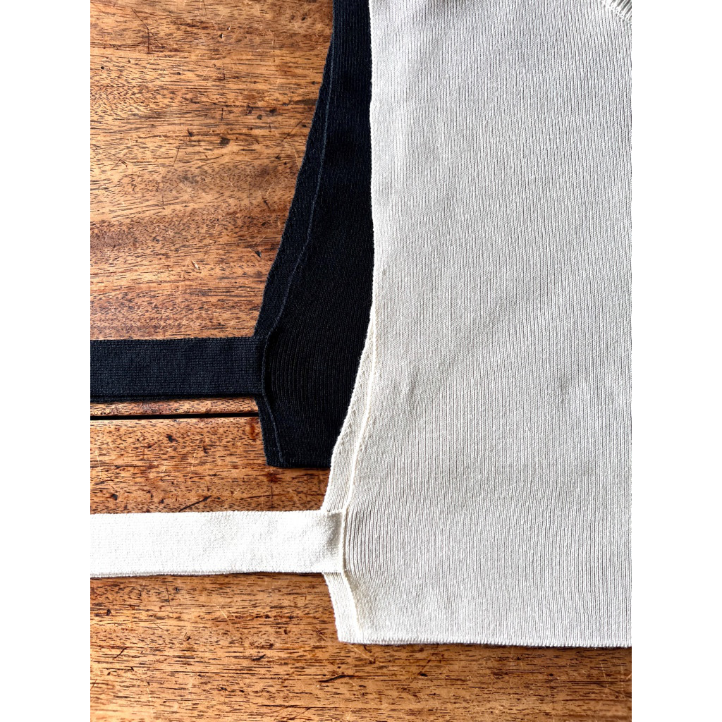 RATA❤️大人の細見え春ニットワンピース＆紐付きベスト❤️国産オリジナル❤️おしゃれ上品アイボリー❤️普段着&式にも