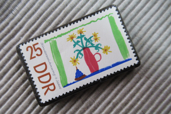 ドイツ　切手ブローチ9457 2枚目の画像