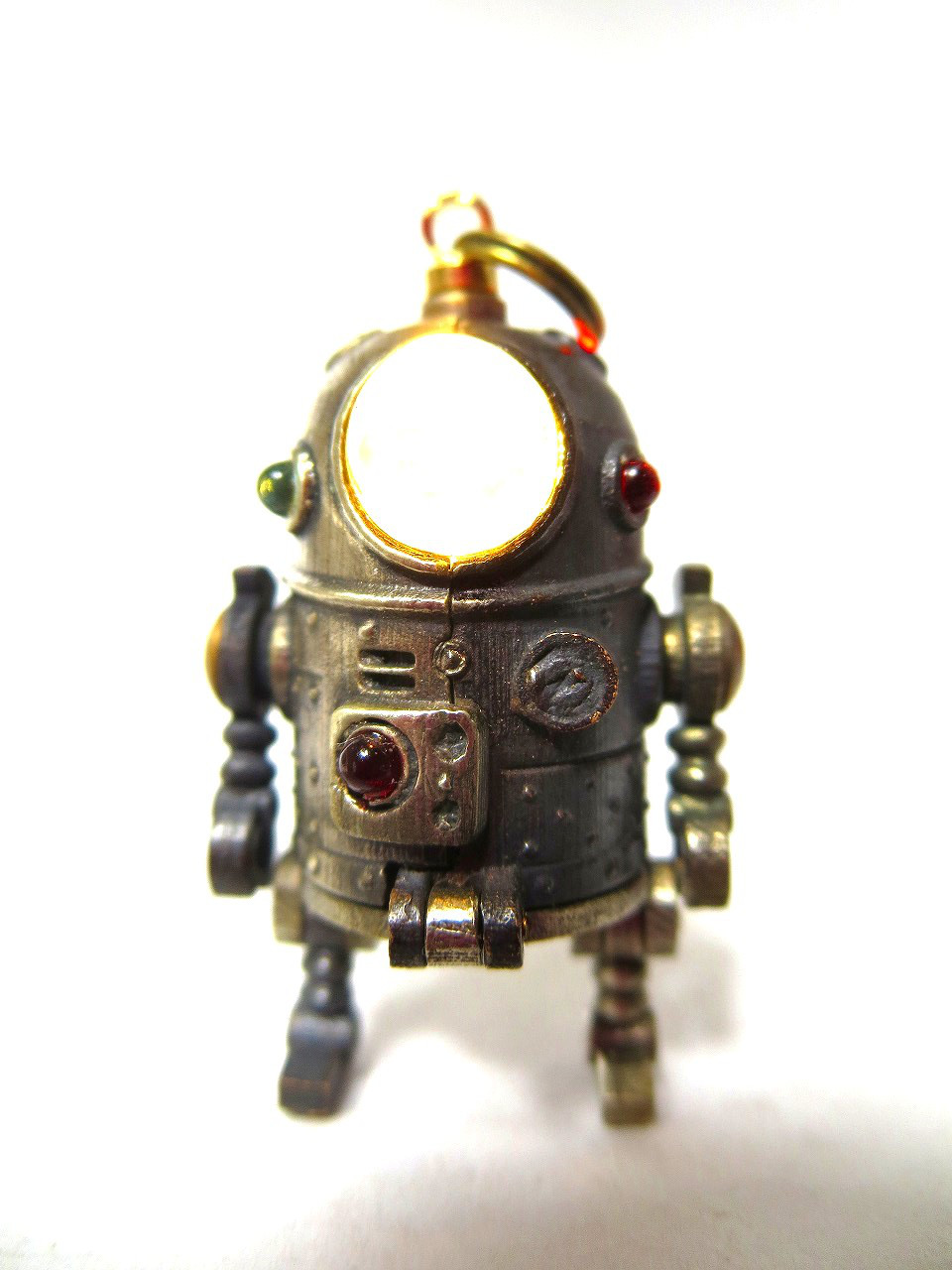 ちびろぼさんはんぶんこ　しろくろ（洋白、黒化銅）