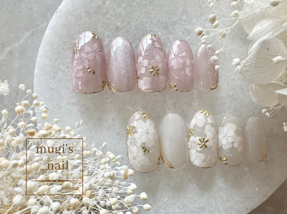 ネイルチップ No.116 フラワーネイル nail ジェルネイル 1枚目の画像