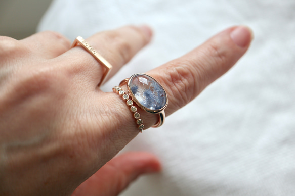 K10[深海庭園dumortierite in quartz] ring 2枚目の画像