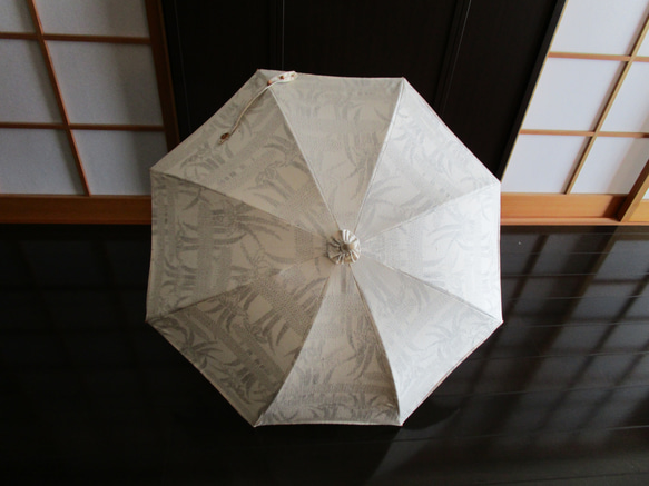 十日町紬・菖蒲模様・日傘（傘袋付き 8枚目の画像