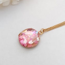 現品限り 桜の花びらネックレス 桜ハンドメイド2024 ネックレス