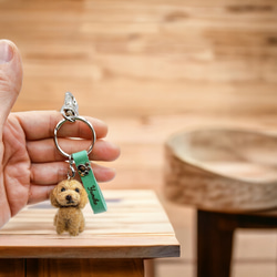 羊毛フェルトオーダーわんちゃんネーム入りキーホルダー☆ハンドメイド