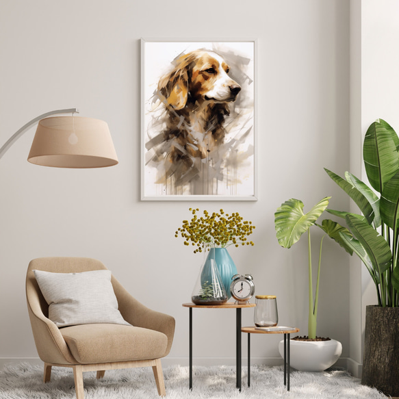 【KENSHIN (犬神) - ビーグル犬 No.2】風水画 アートポスター 犬の絵 犬の絵画 犬のイラスト 7枚目の画像