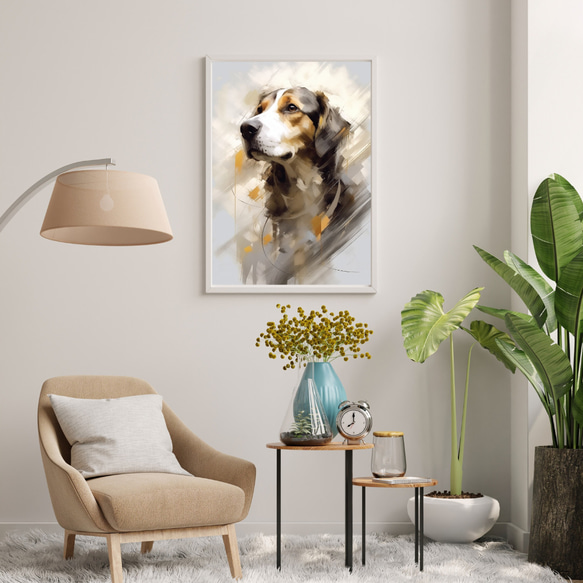 【KENSHIN (犬神) - ビーグル犬 No.3】風水画 アートポスター 犬の絵 犬の絵画 犬のイラスト 7枚目の画像