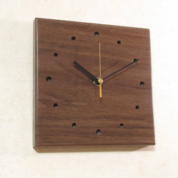 天然木《ウォールナット》木製時計20（掛け時計） 7枚目の画像