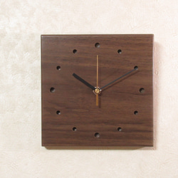 天然木《ウォールナット》木製時計20（掛け時計） 1枚目の画像