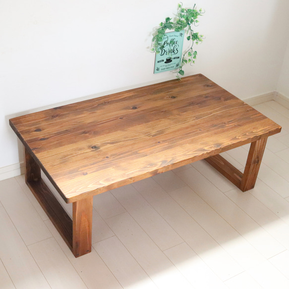 無垢ローテーブル サイズ、カラー変更可能 天然木 リビングテーブル コーヒーテーブル カフェテーブル キッズテーブル 5枚目の画像
