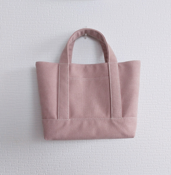 サーモンピンク帆布のbag 3枚目の画像