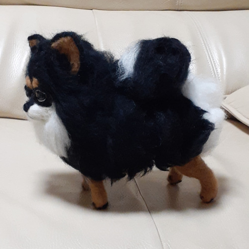 羊毛フェルト 黒ポメラニアン 羊毛フェルト Kingこうた 通販 17301195