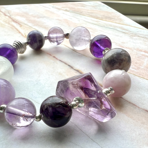 Crown(第7チャクラ)ブレスレット17cm