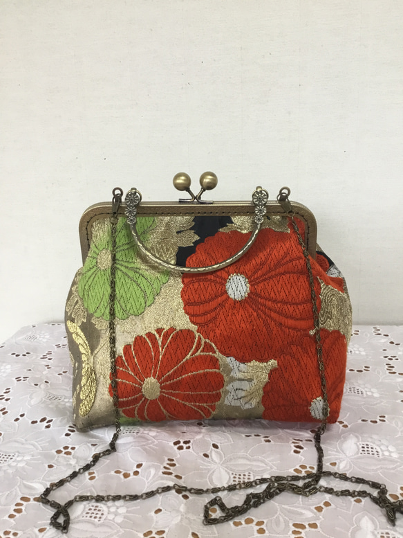 ハンドメイド 帯リメイク がま口 バッグ｜Yahoo!フリマ（旧