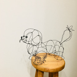 ワイヤーアート　ワイヤークラフト  トイプードル　プードル　犬　いぬ　イヌ 4枚目の画像