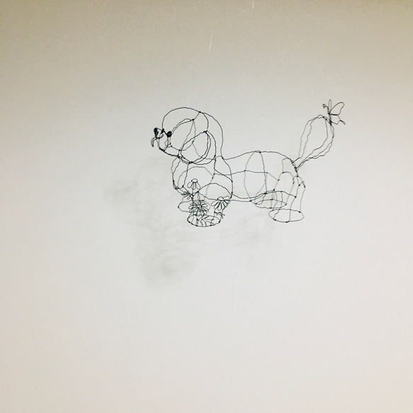 ワイヤーアート　ワイヤークラフト  トイプードル　プードル　犬　いぬ　イヌ 12枚目の画像