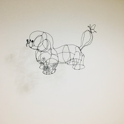ワイヤーアート　ワイヤークラフト  トイプードル　プードル　犬　いぬ　イヌ 8枚目の画像
