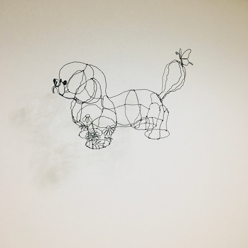 ワイヤーアート ワイヤークラフト トイプードル プードル 犬 ワイヤーアート ワイヤークラフト トイプードル プードル 犬