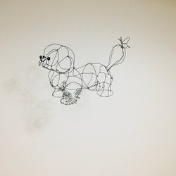ワイヤーアート　ワイヤークラフト  トイプードル　プードル　犬　いぬ　イヌ 7枚目の画像