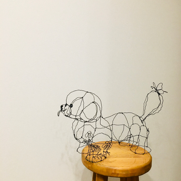 ワイヤーアート　ワイヤークラフト  トイプードル　プードル　犬　いぬ　イヌ 5枚目の画像