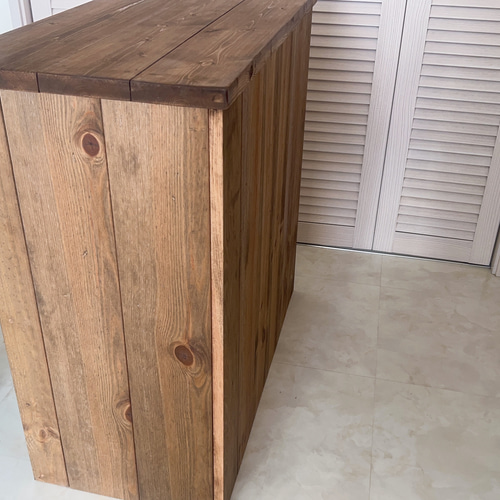 カフェ風レジカウンター 受付カウンター ボルドーパイン その他家具  