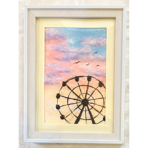 和紙ちぎり絵 慣れれ 額入り 