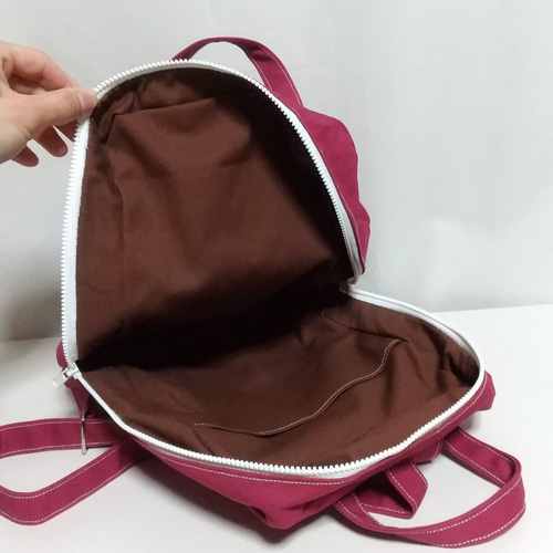 【ちょこぼんや】帯リメイク　チャーム捻り留め具付スクエア型リュック ◇受注製作／カラー変更可【持ち手付きリュック】ミニスクエア